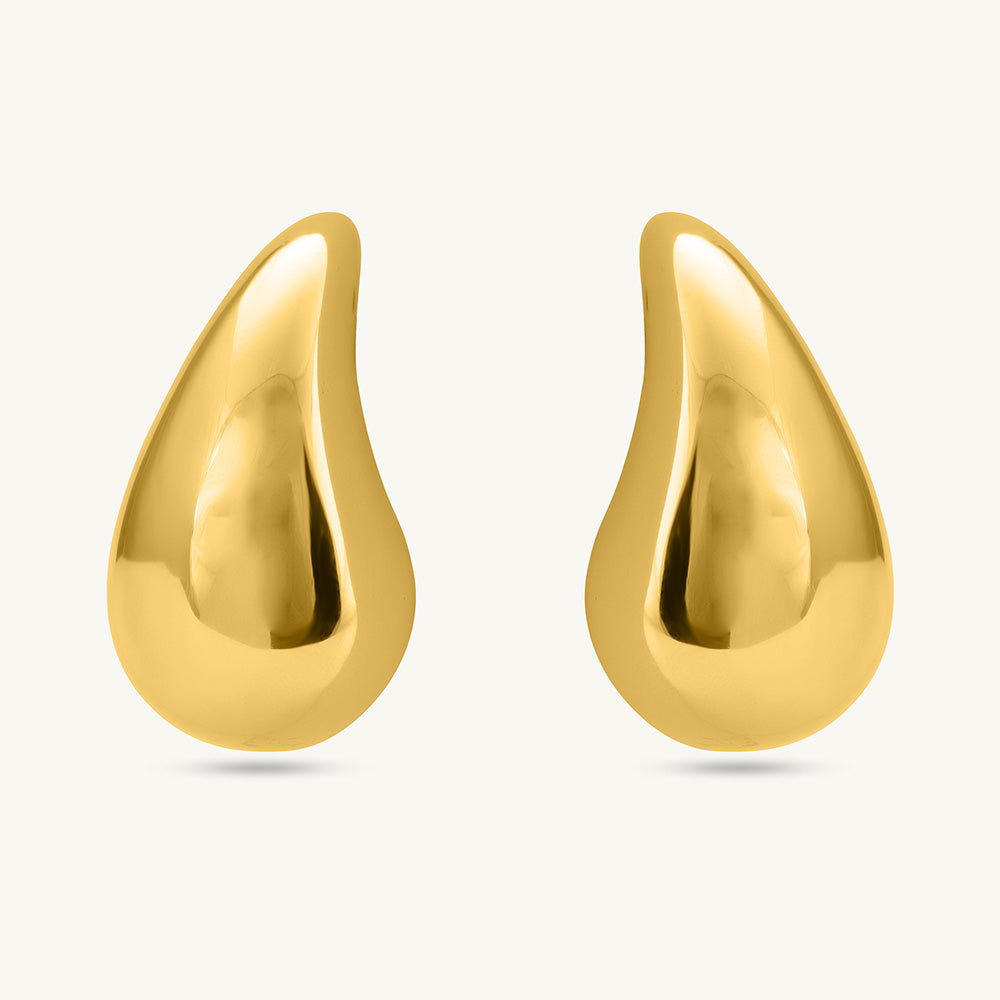Golden Halo Tear Drop Studs