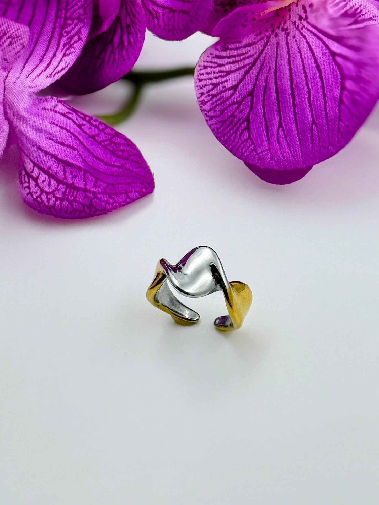 Dual Tone Twisted Ring