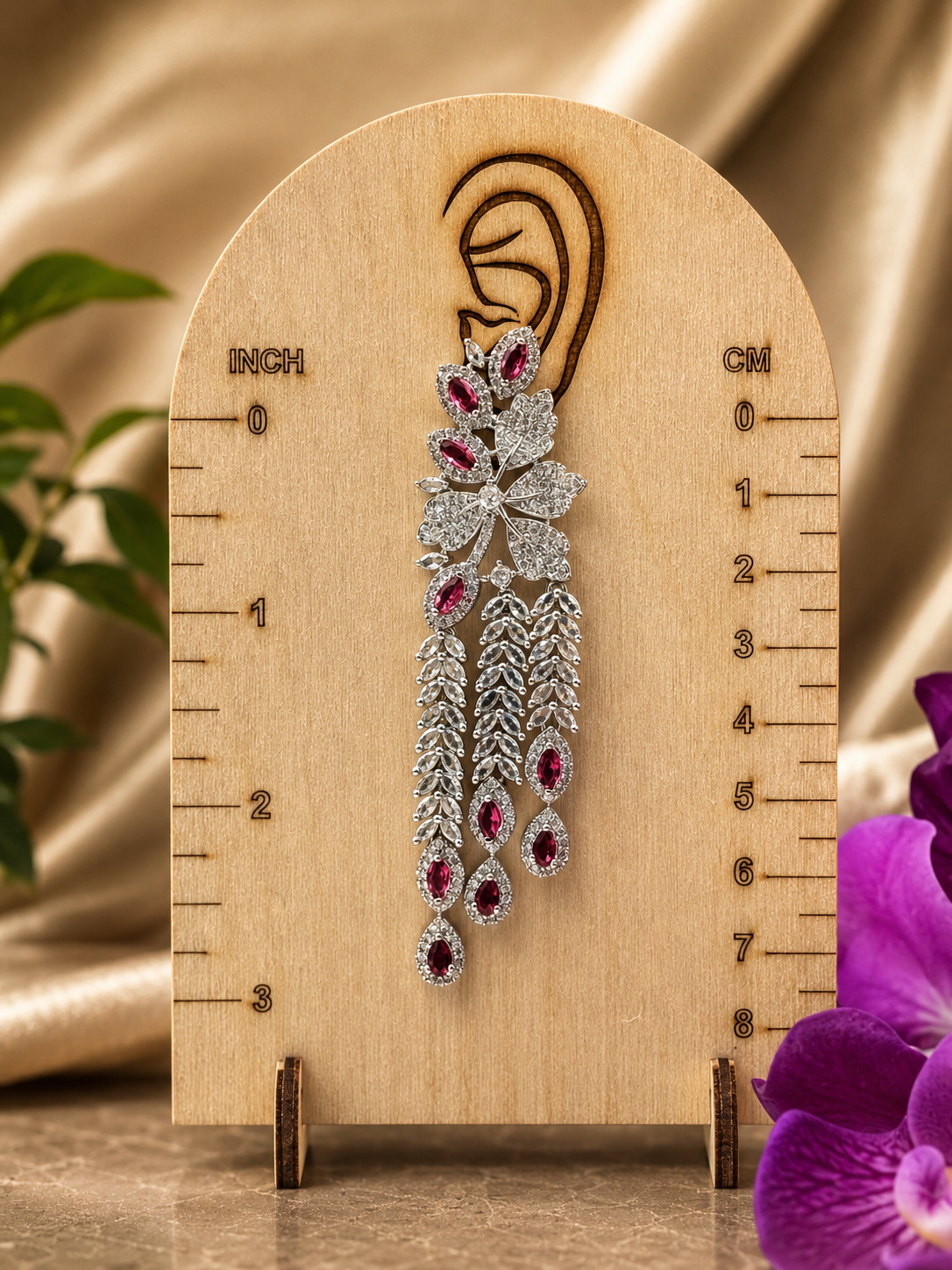 Ruby Wisteria Earrings
