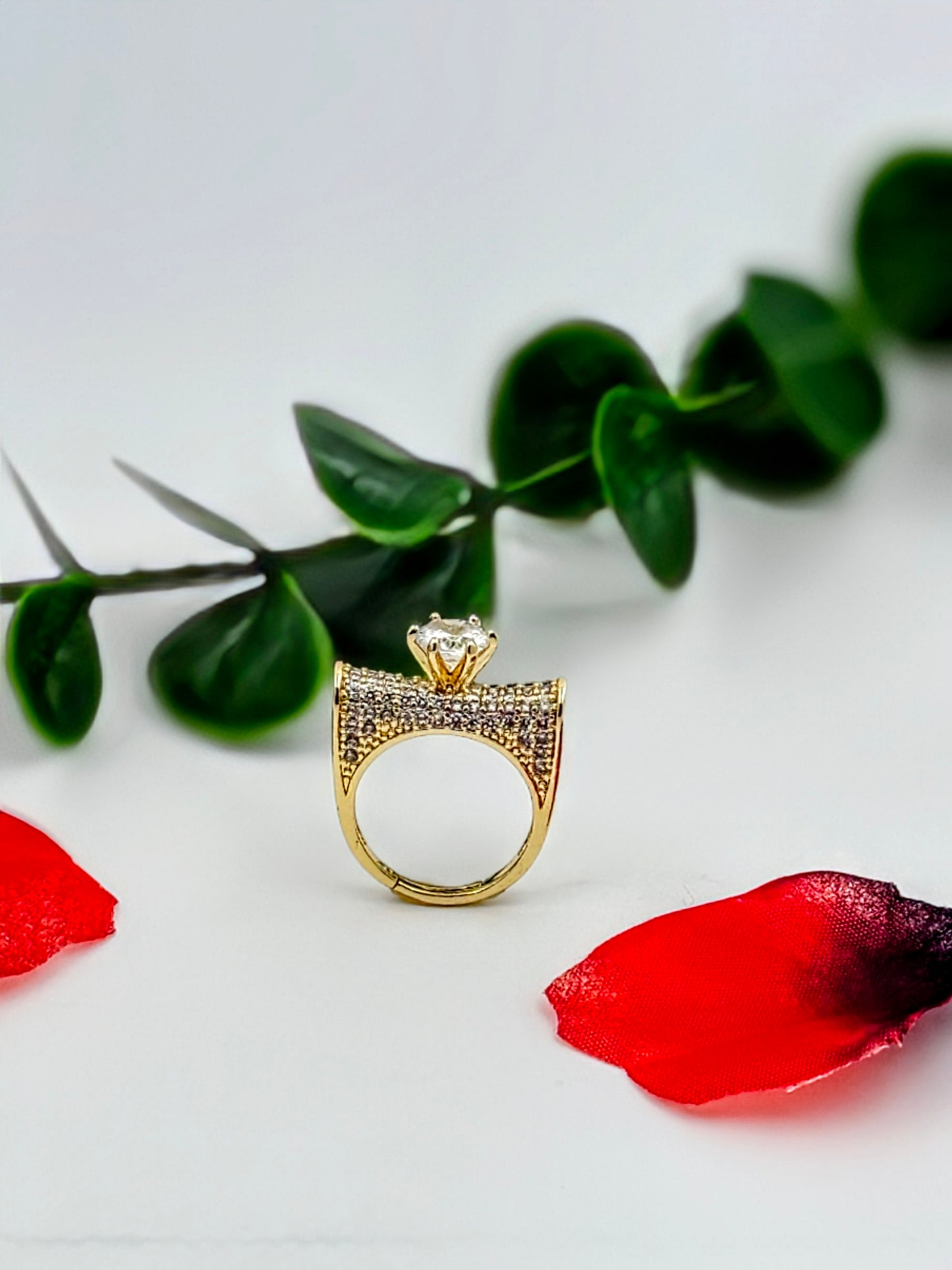 Gold Solitaire Ring