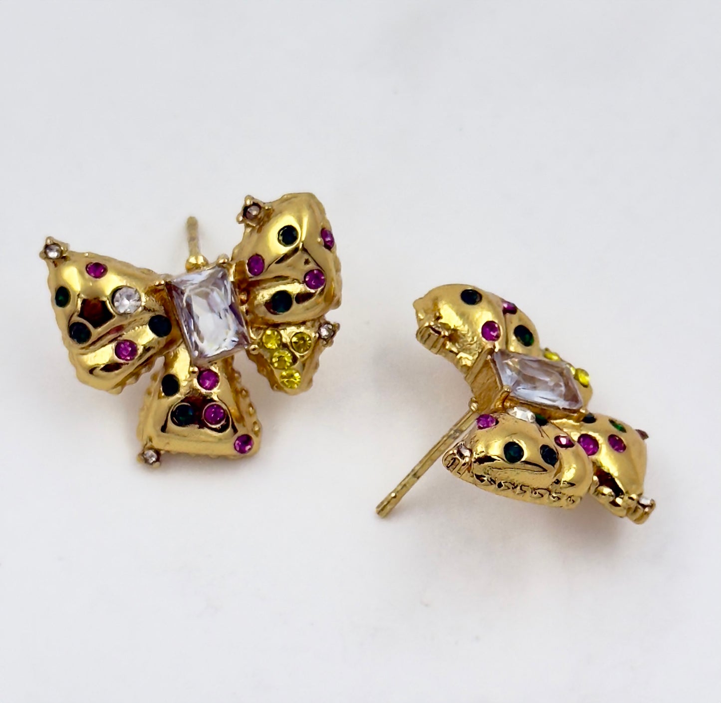 Polka Dots Bow Studs