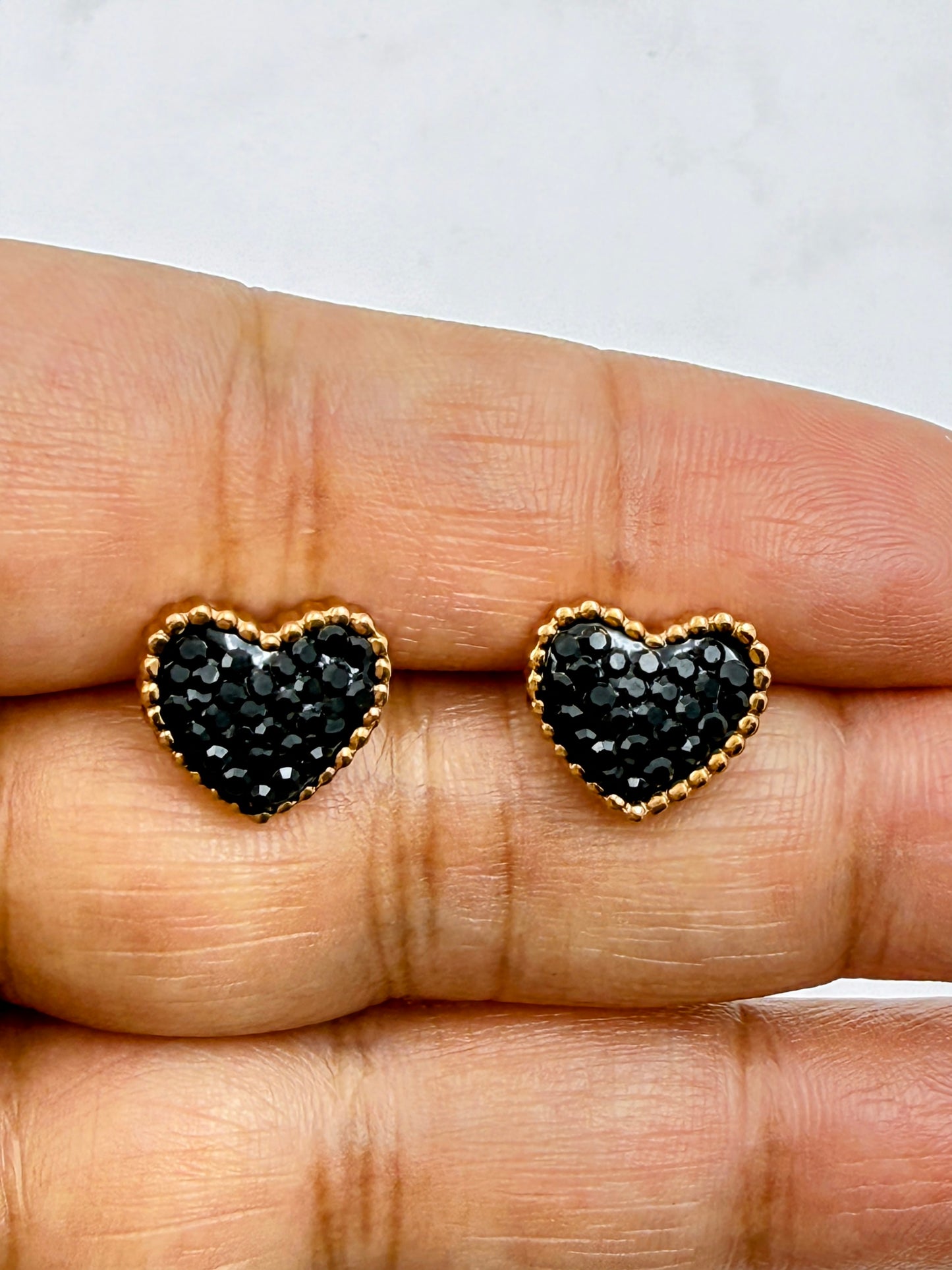 Noir Heart Studs