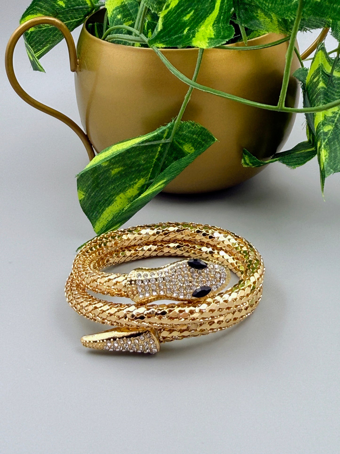 Bold Serpentine Wrap Bracelet