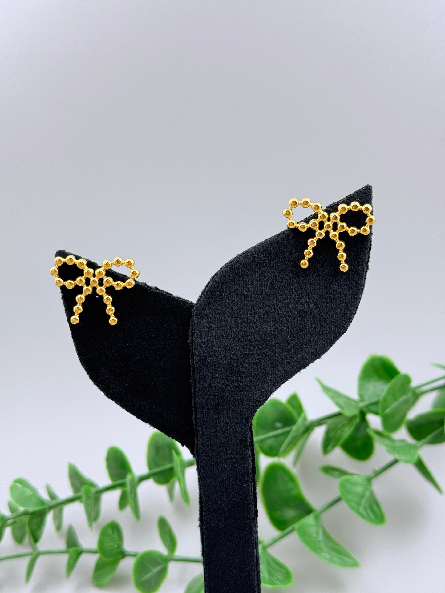 Pretty Dots Bow-Tie Studs