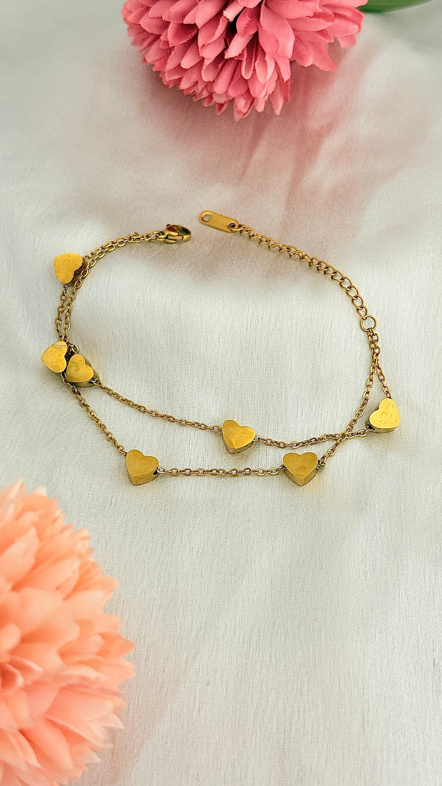 Layered Hearts Bracelet