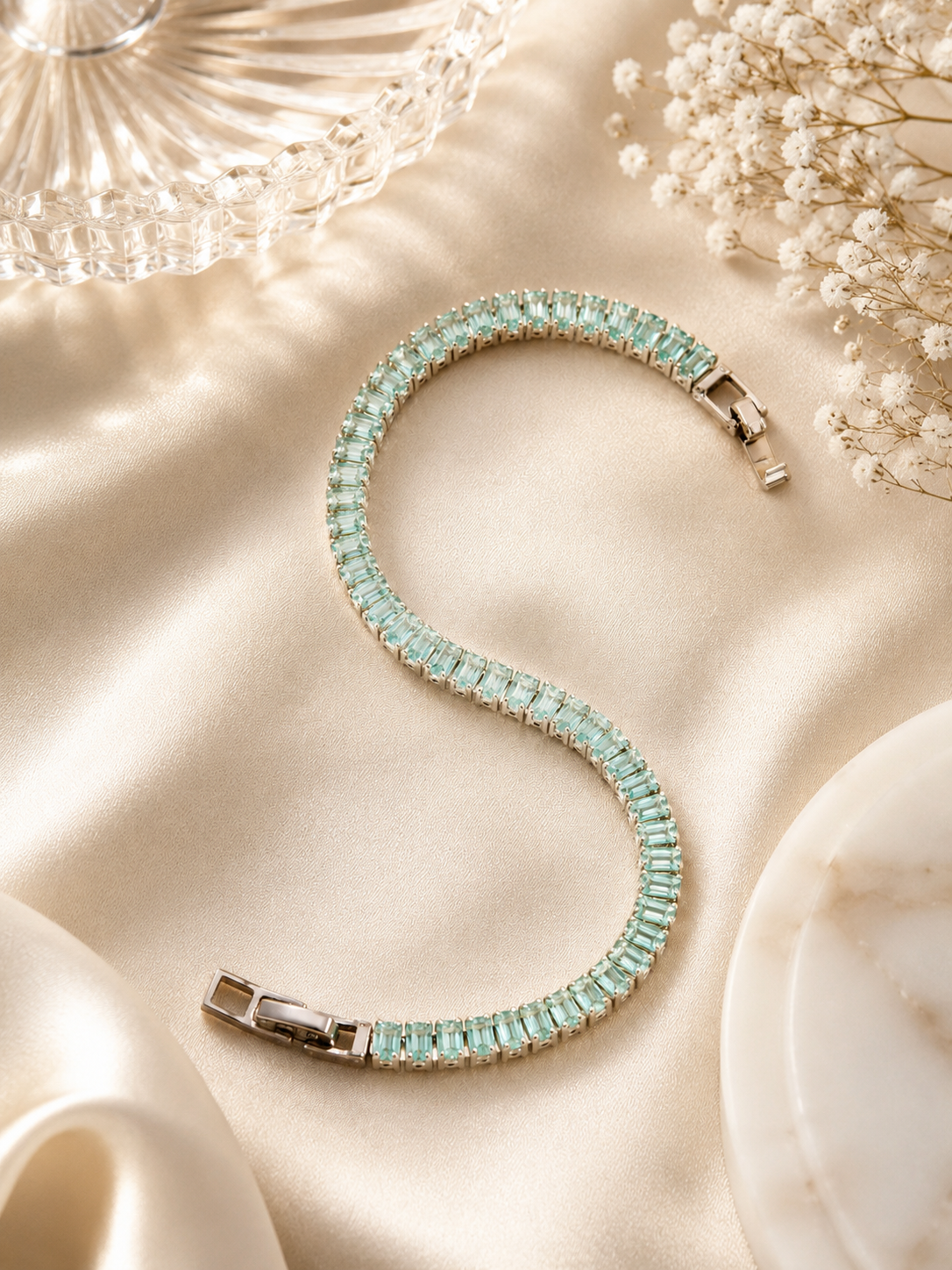 Mint Veil Tennis Bracelet