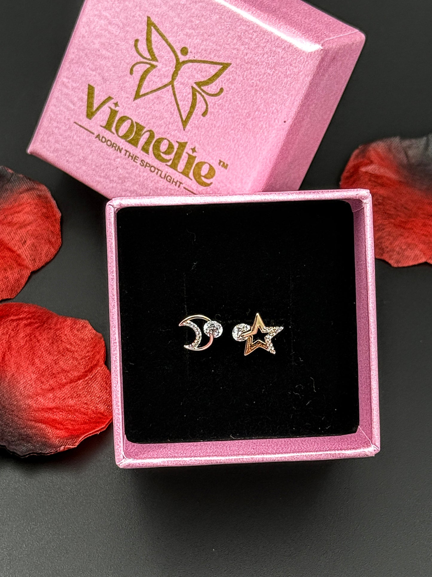 Moon and Star Studs