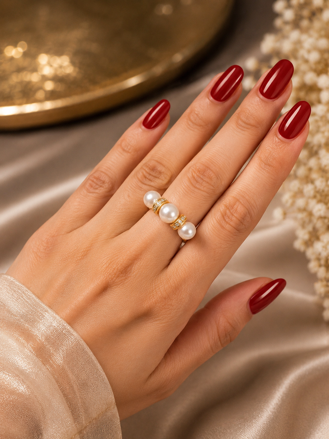 Trinity Pearl Ring
