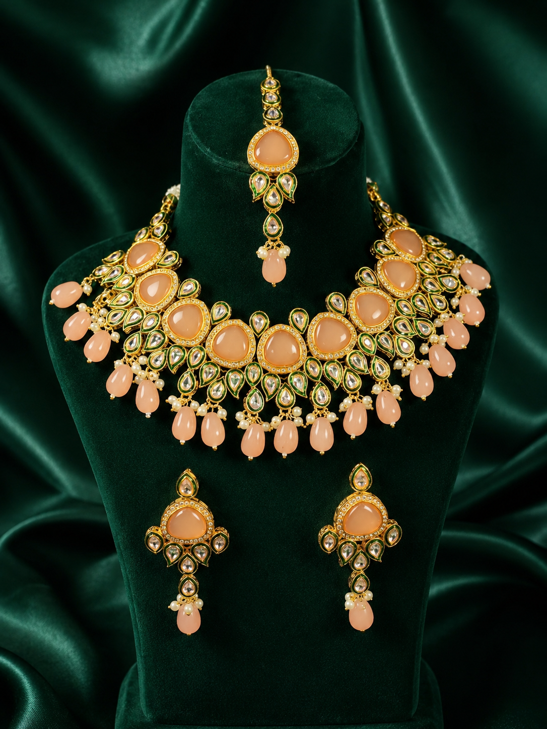 Peach Love Kundan Choker Set