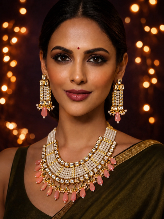 Pearl Polki Kundan Set
