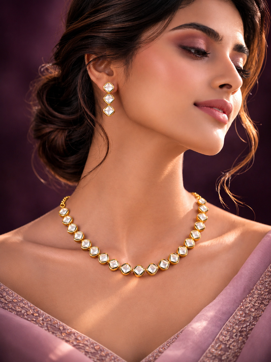 Young Star Kundan Necklace Set