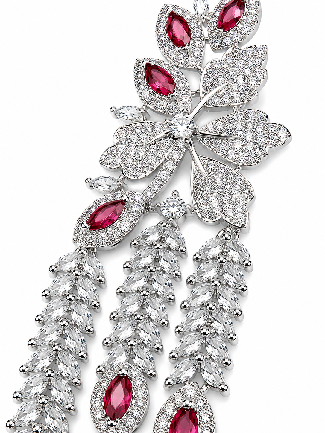 Ruby Wisteria Earrings