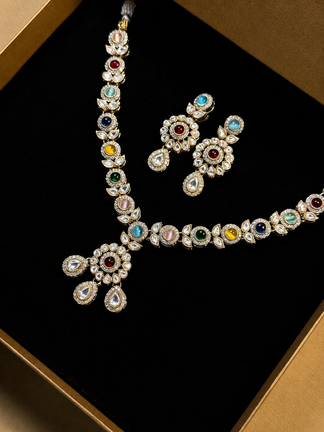 Vibrant Floral Necklace Set