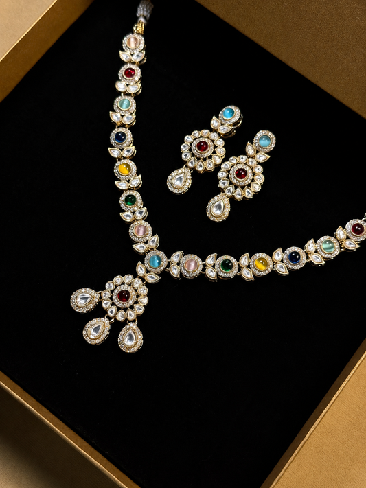 Vibrant Floral Necklace Set