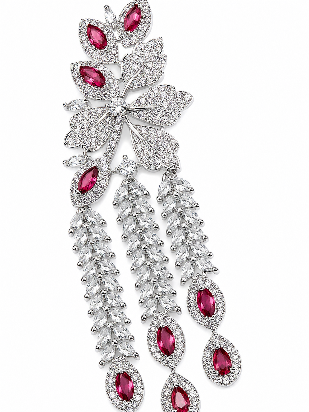 Ruby Wisteria Earrings