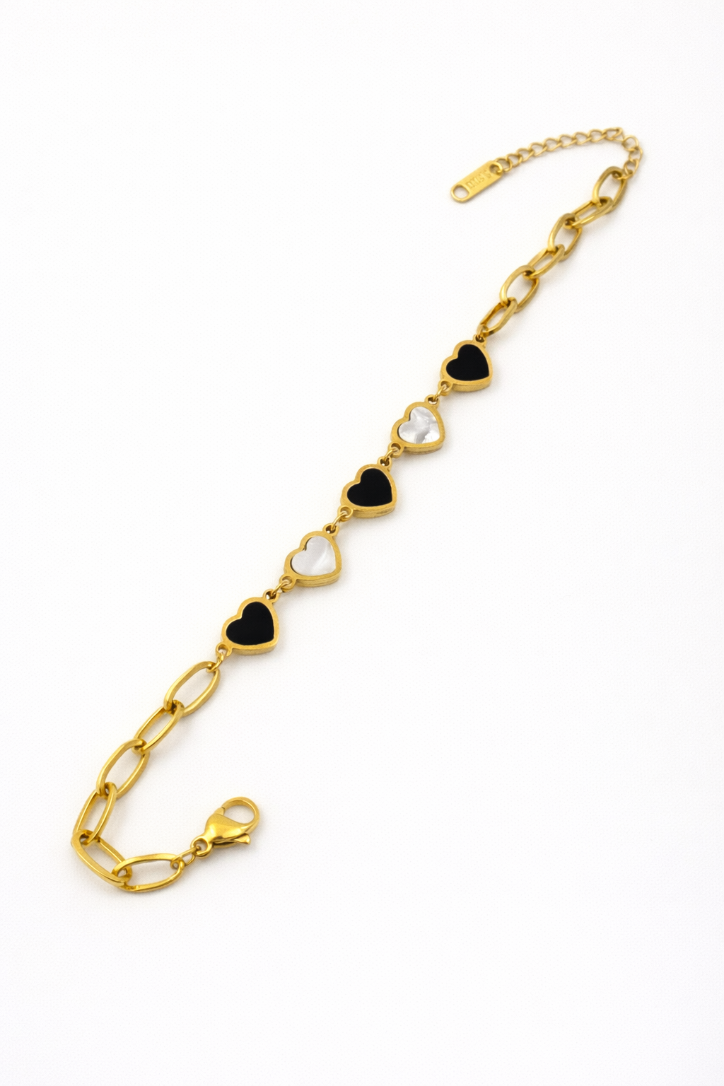 B & W Hearts Bracelet