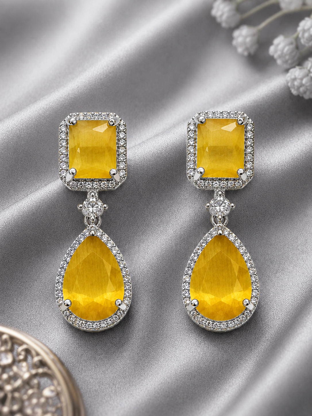 Canary Charm Drop Earrings
