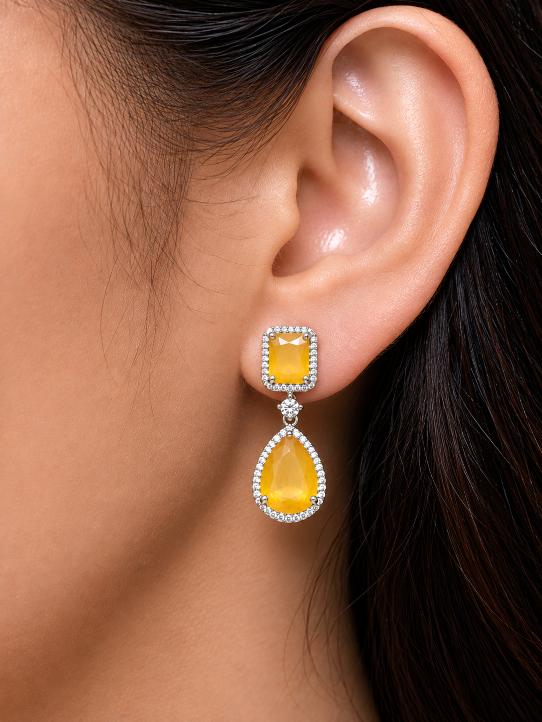 Canary Charm Drop Earrings