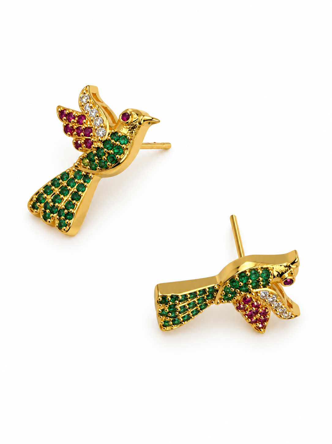 Chahak - Bird Motif CZ Necklace Set