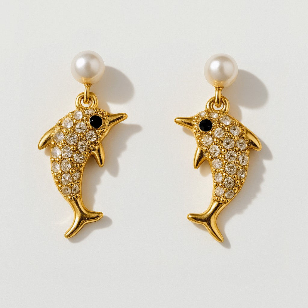 Charming Dolphin Studs