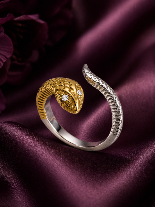 Crystal Eyed Serpent Ring