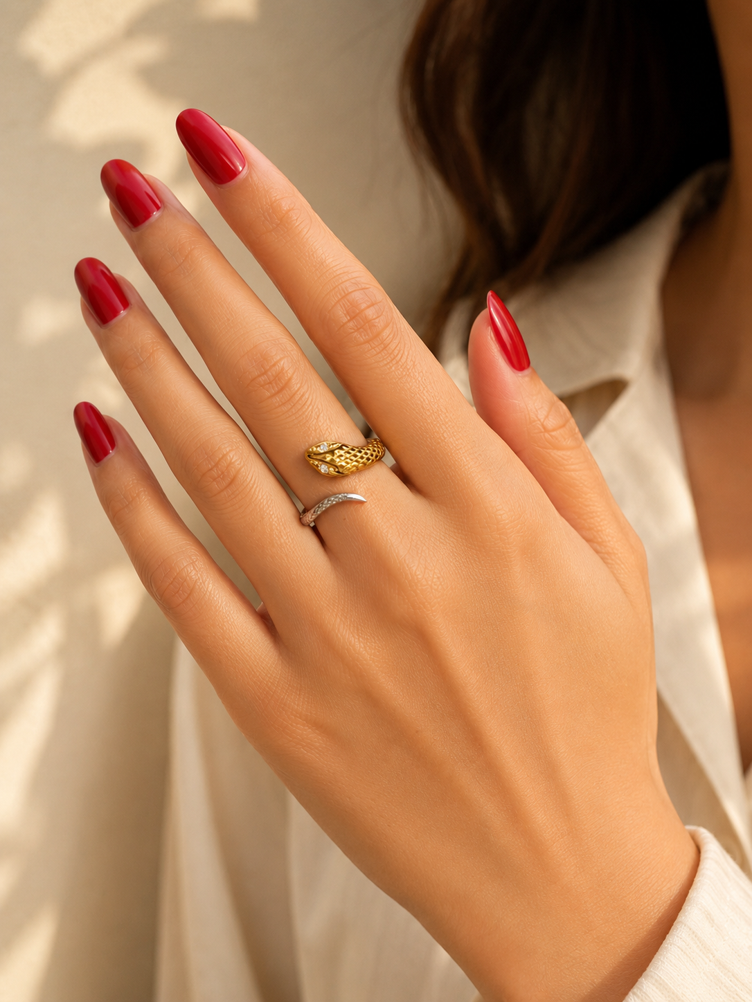 Crystal Eyed Serpent Ring