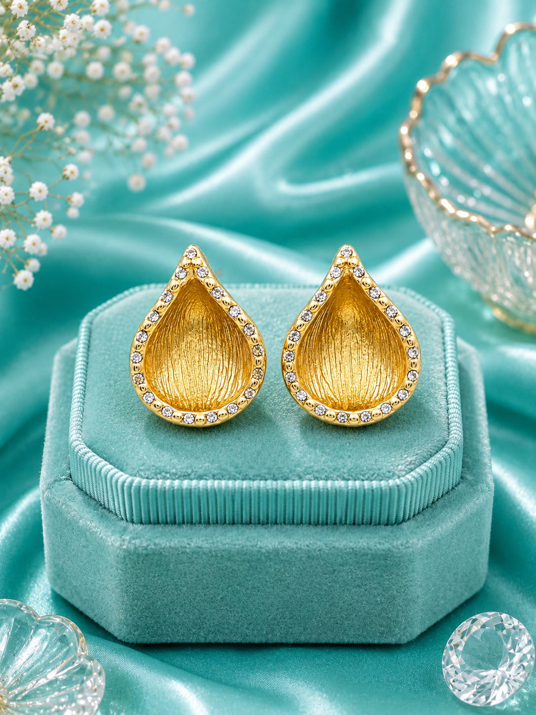 Diamond Shell Studs
