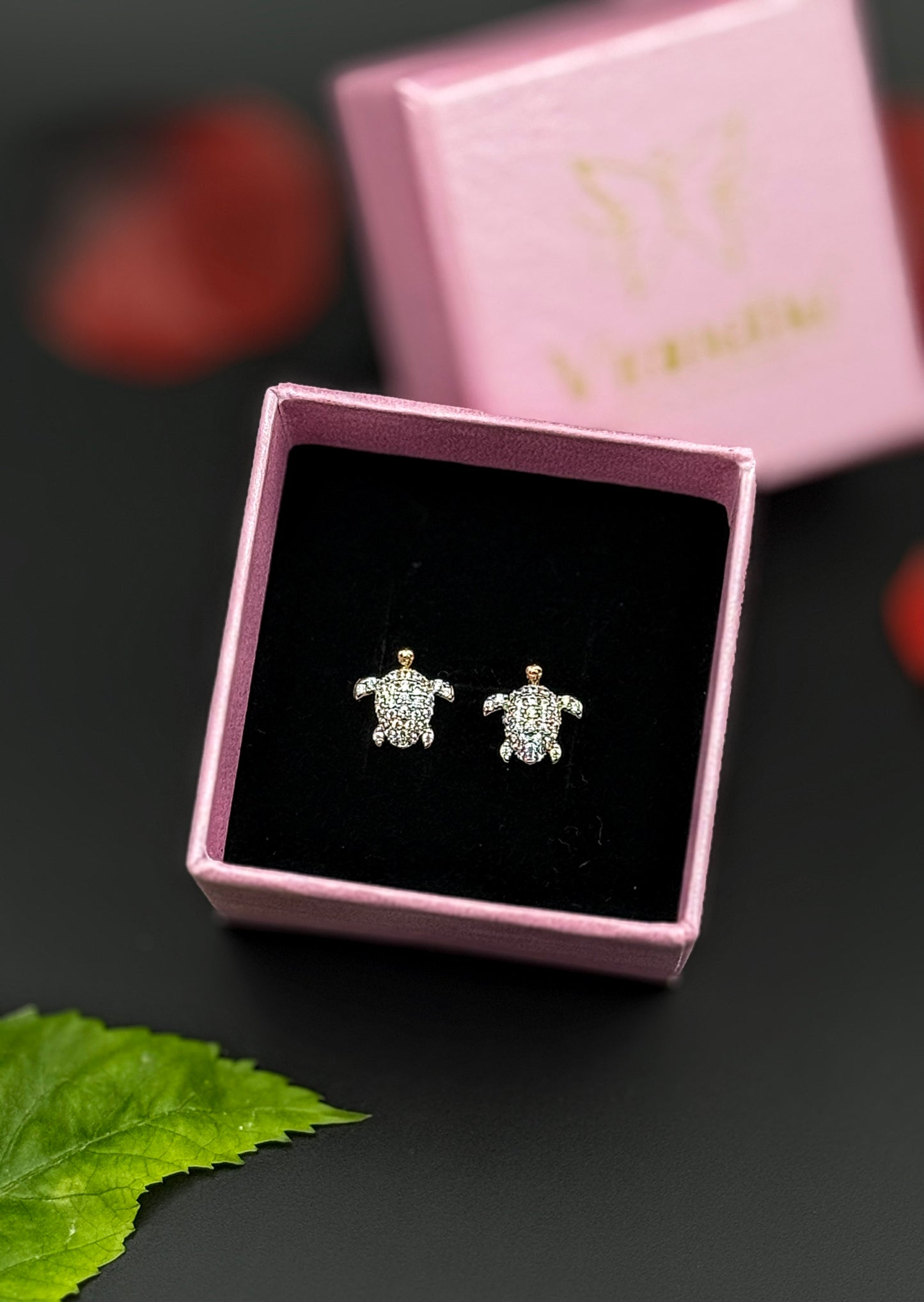 Diamond Tortoise Studs