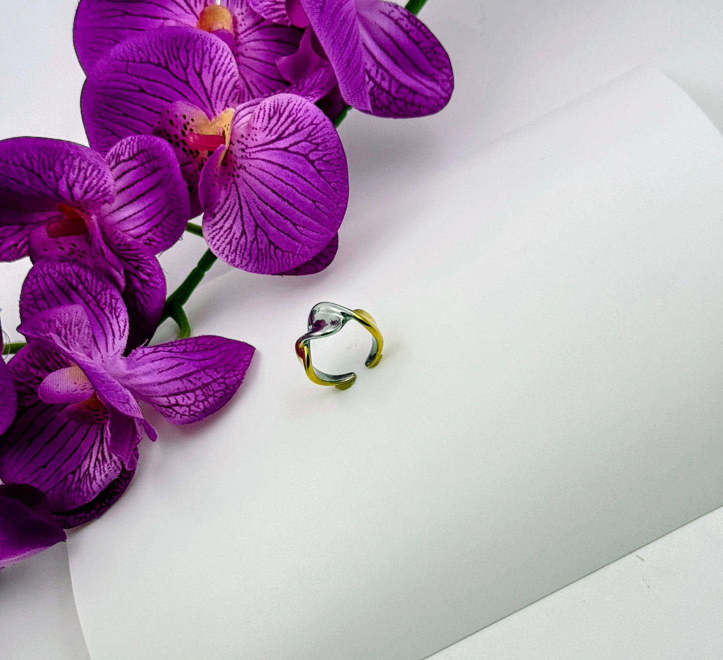 Dual Tone Twisted Ring