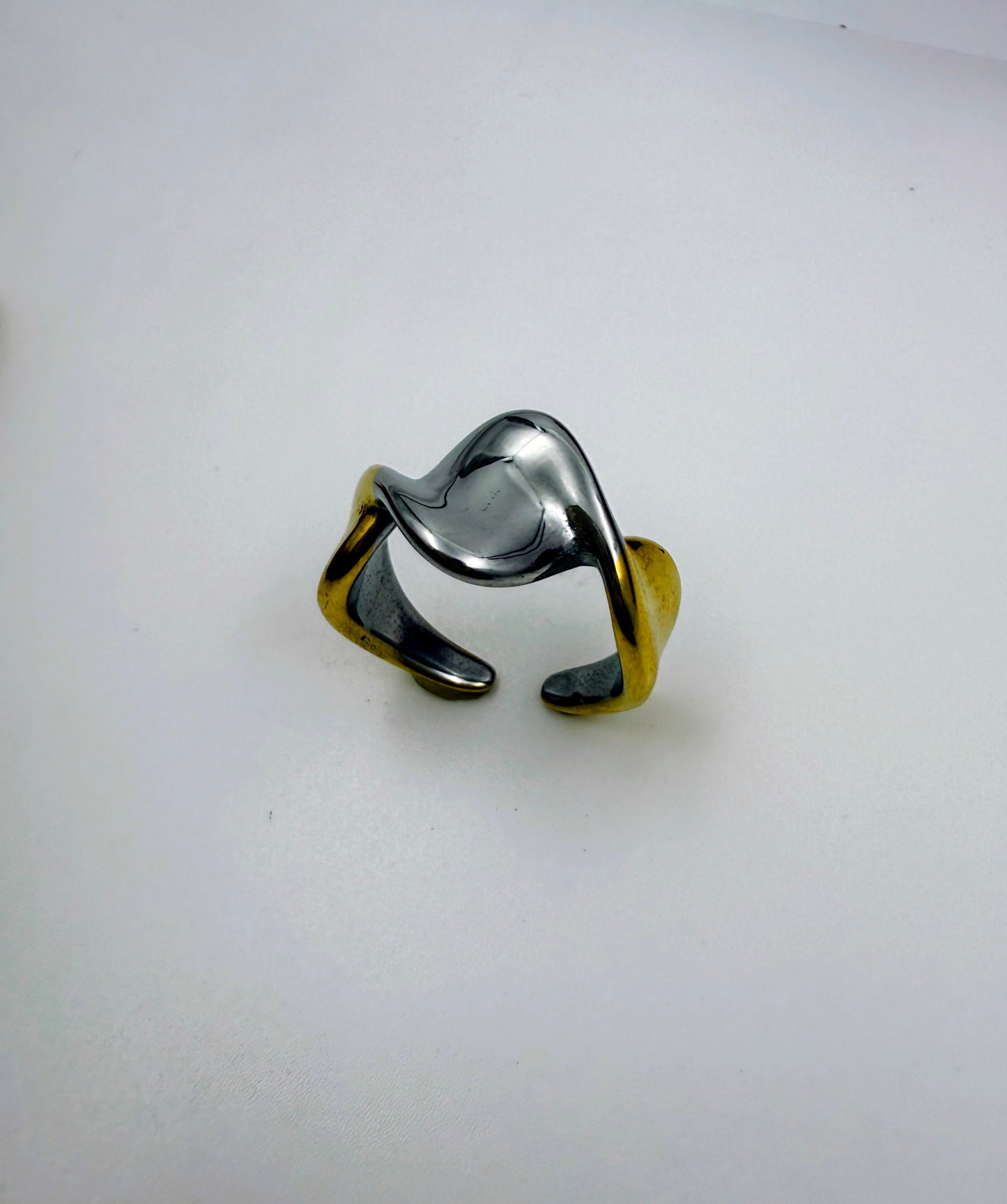 Dual Tone Twisted Ring