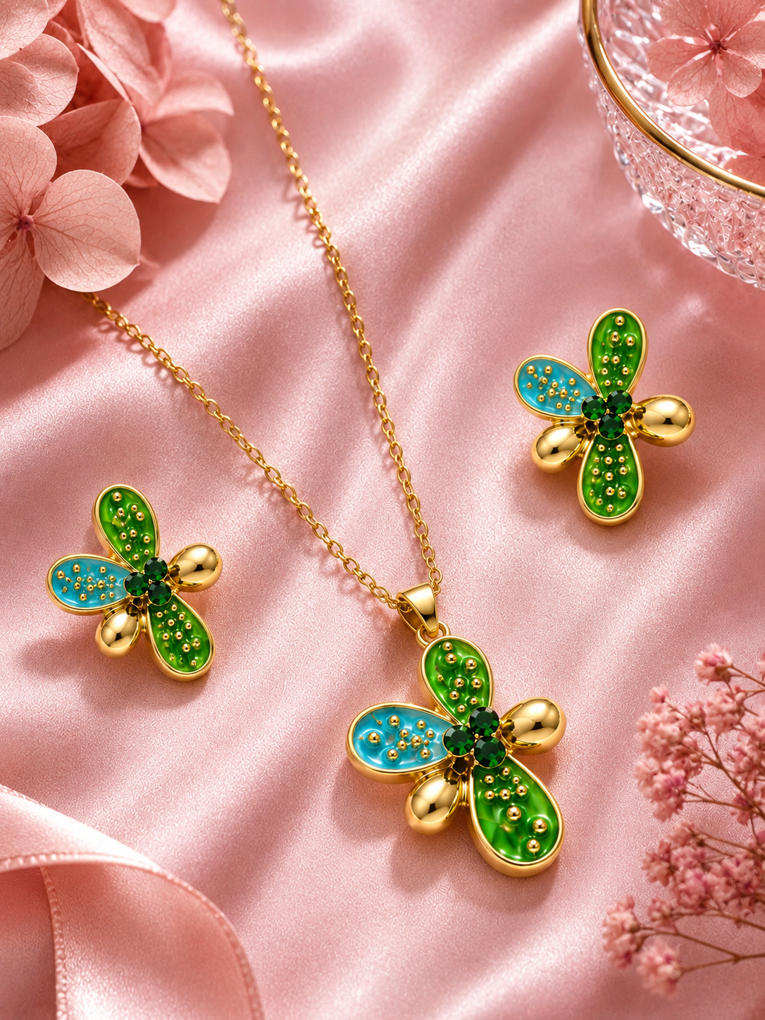 Elowen Enamel Necklace Set
