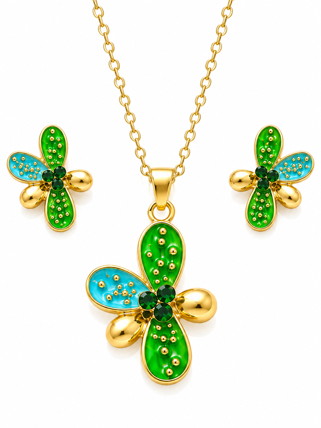 Elowen Enamel Necklace Set