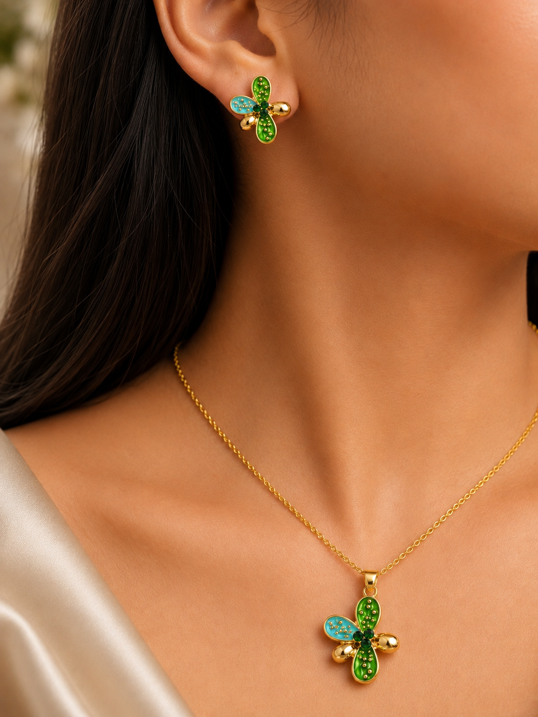 Elowen Enamel Necklace Set