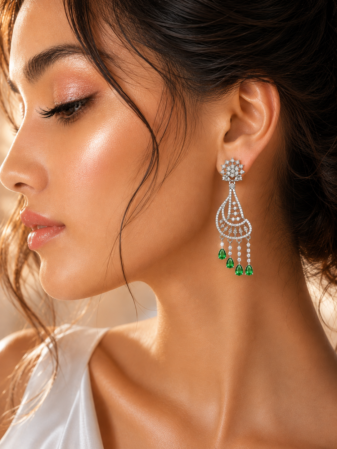 Elvarine Fusion Earrings - Green