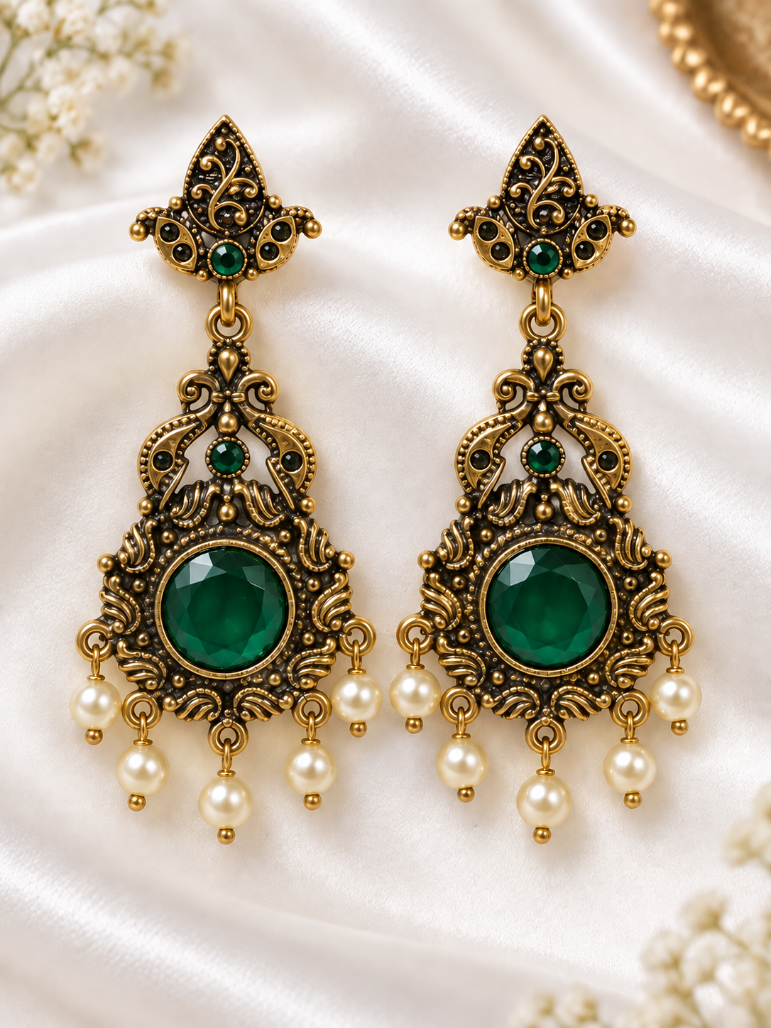 Emerald Meher Danglers