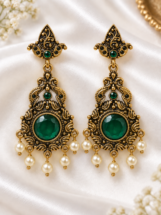 Emerald Meher Danglers