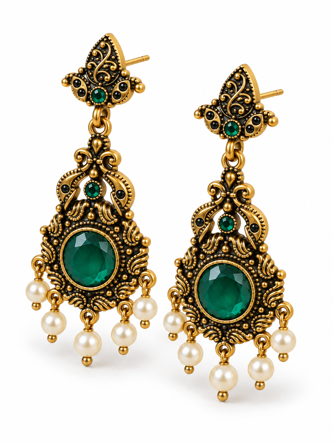 Emerald Meher Danglers