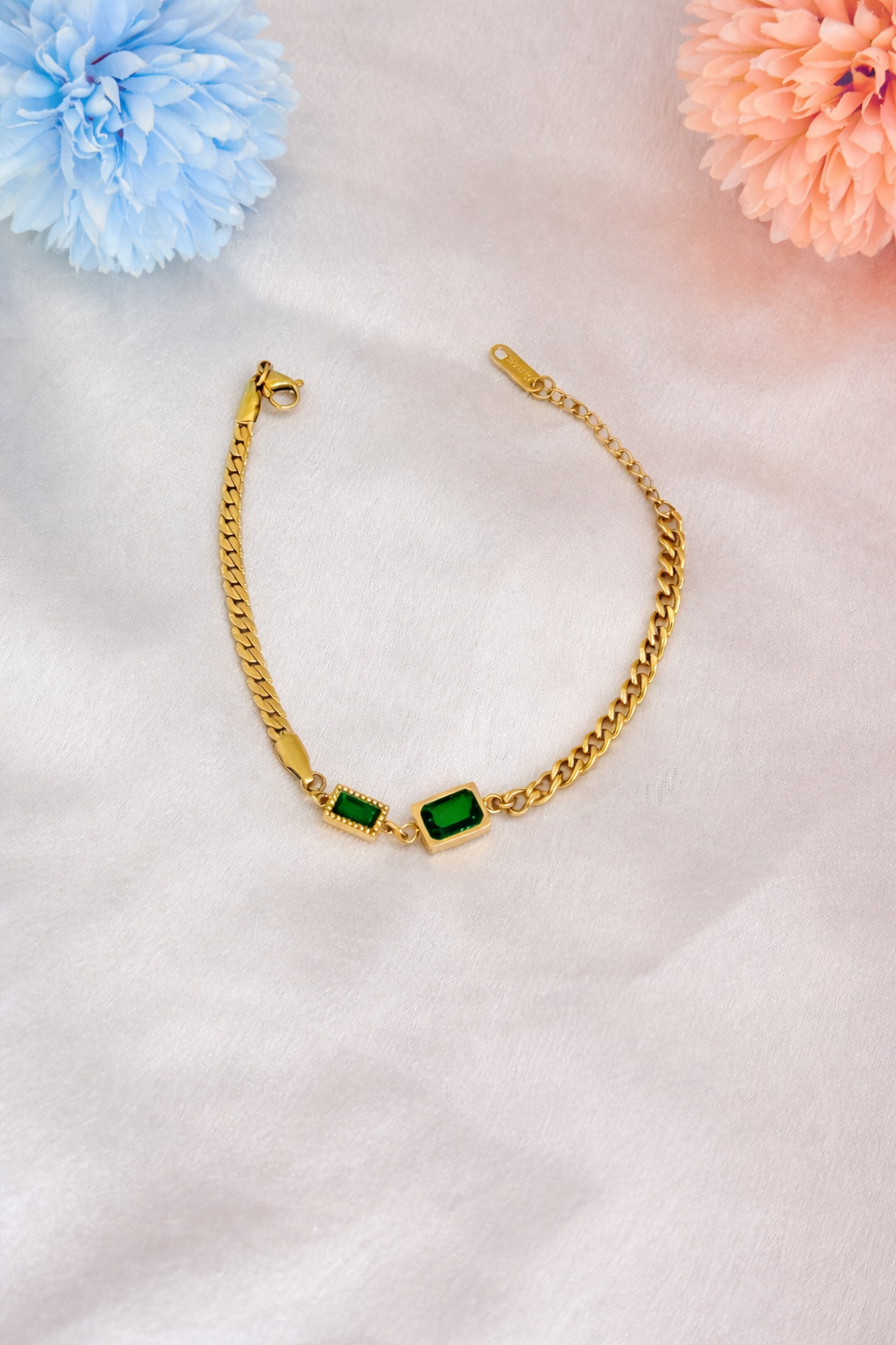 Emerald Allure Statement Bracelet