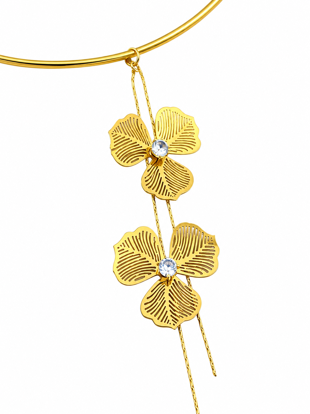 Floral Poise Collar Necklace