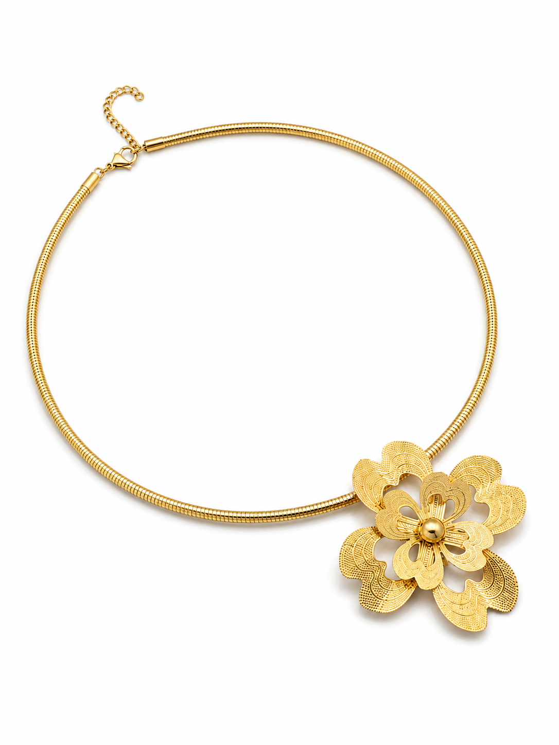 Gilded Bloom Collar Necklace