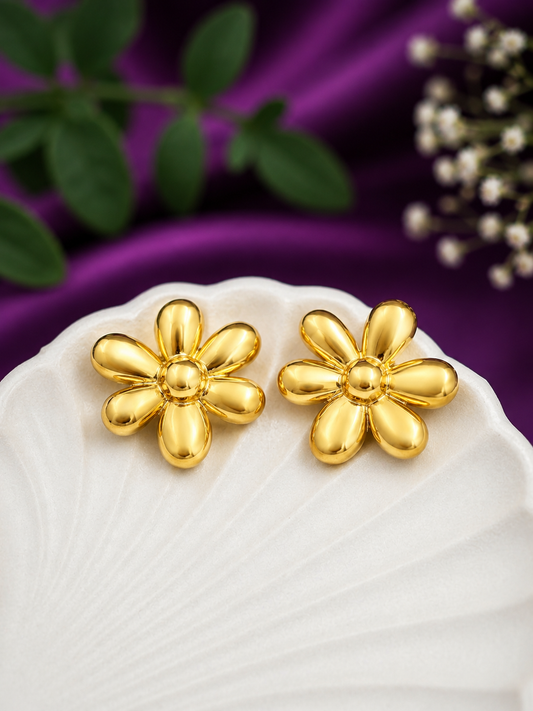 Golden Daisy Studs