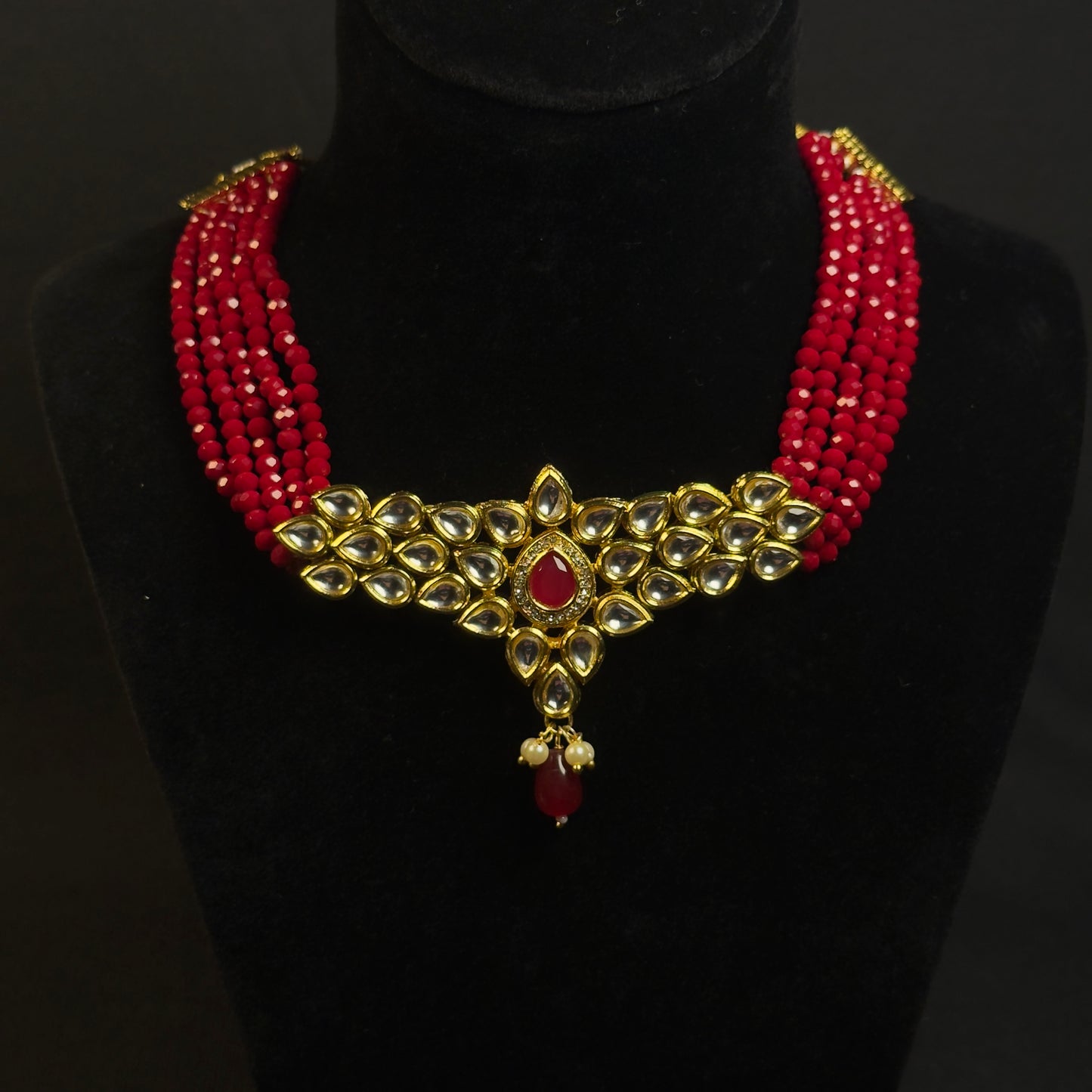 Heritage Red Kundan Choker Set