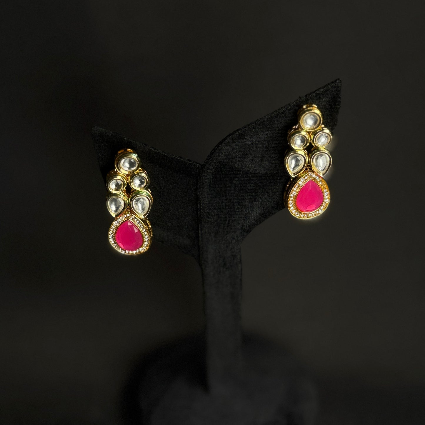 Hot Pink Kundan Choker Set