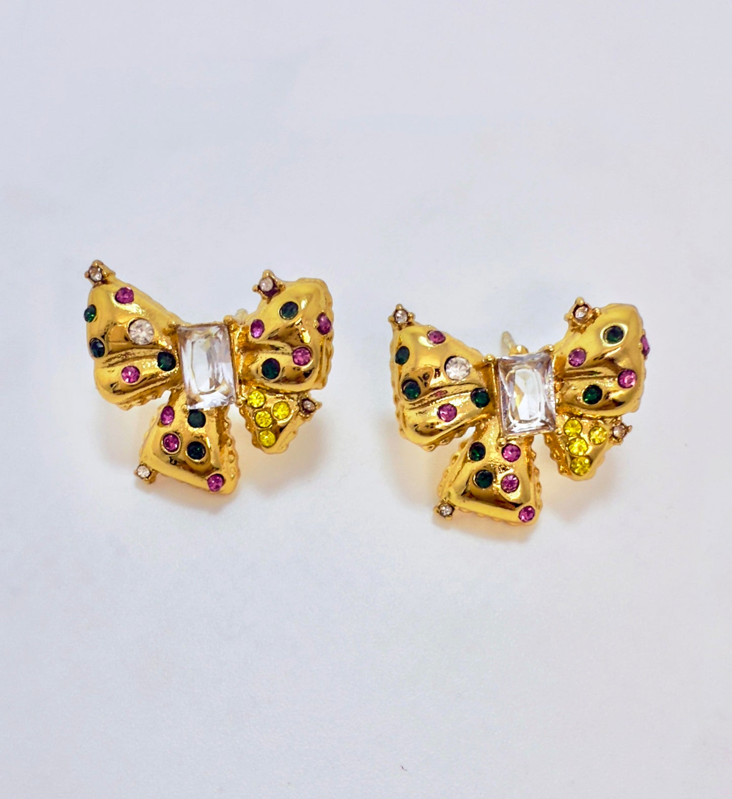 Polka Dots Bow Studs