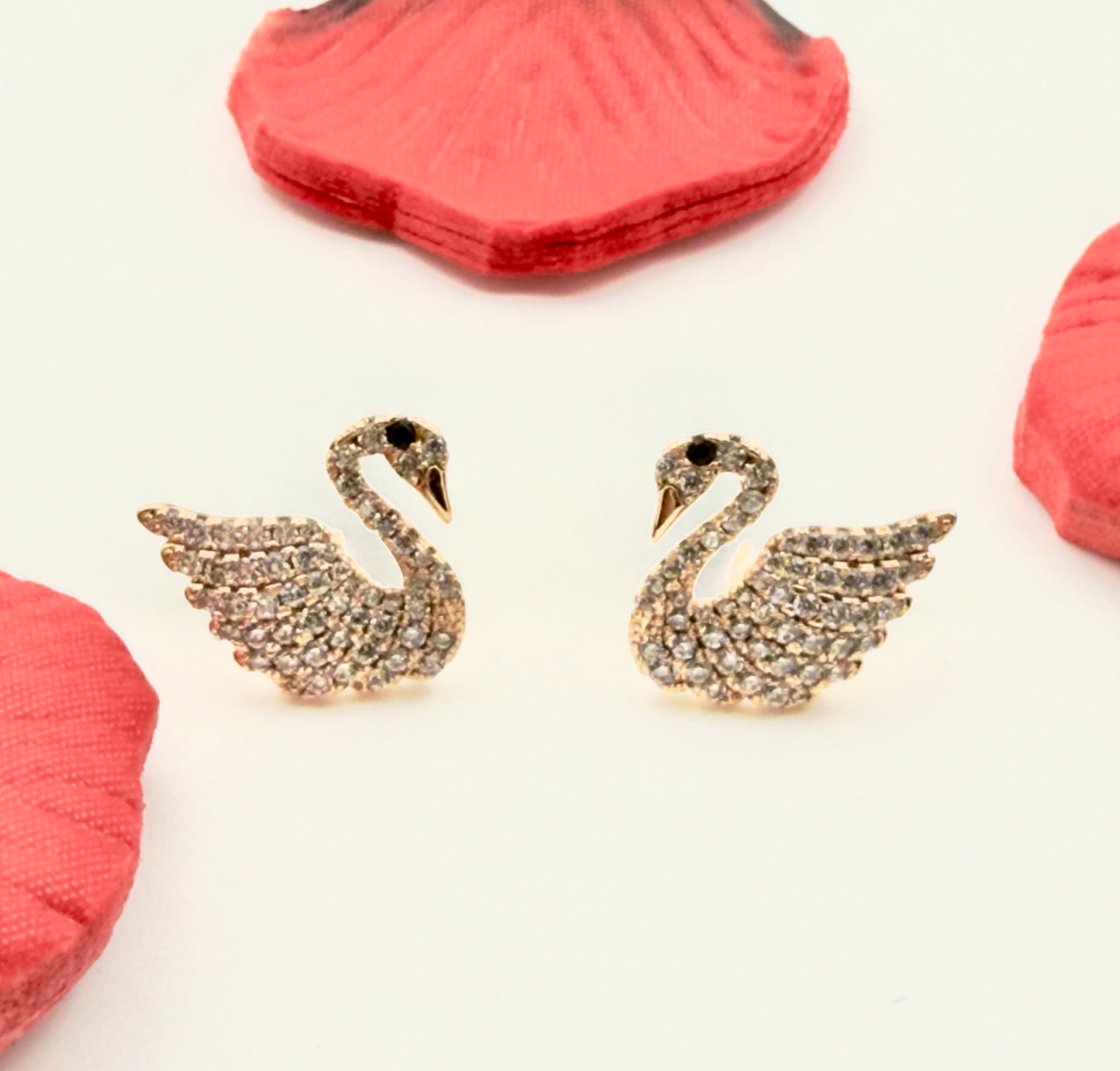 Diamond Swan Studs