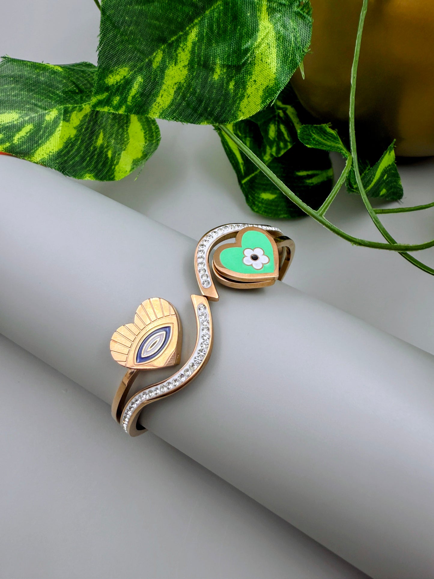 Heart & Evil Eye Bracelet