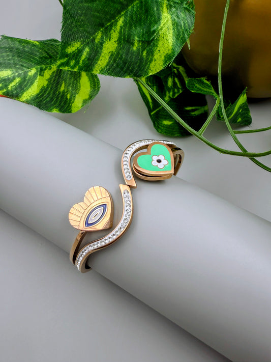 Heart & Evil Eye Bracelet