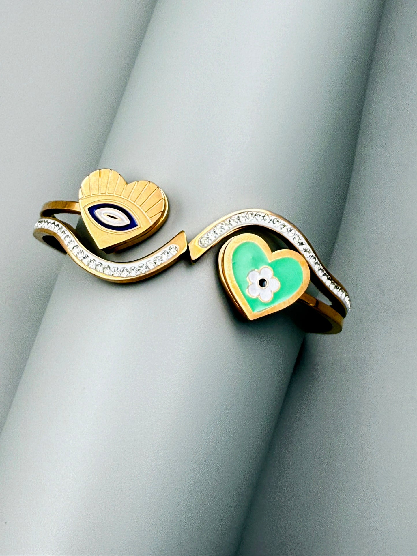 Heart & Evil Eye Bracelet