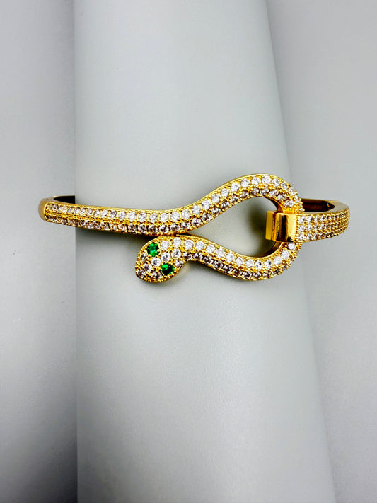 Delicate Diamond Snake Bracelet