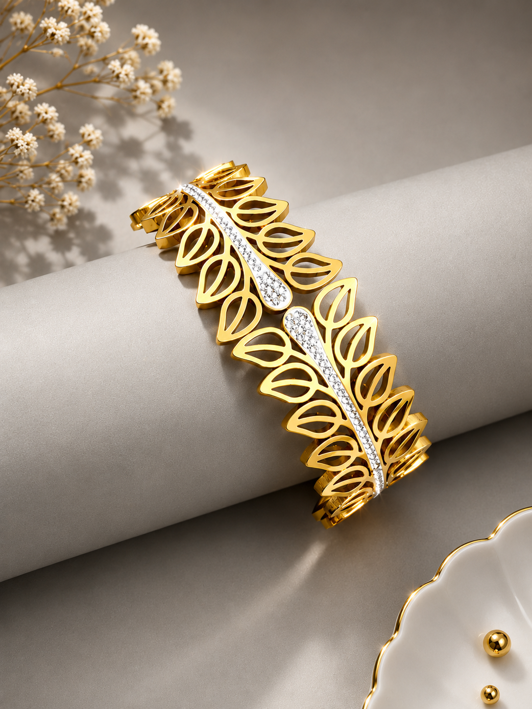 Imperial Laurel Statement Bracelet
